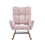 pink teddy fabric rocking chair W588123408