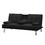 Modern Convertible Folding Futon Sofa Bed with2 Cup holders, Fabric Loveseat Sofa Bed with Removable Armrests and Metal Legs . W58834776