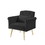 BLACK velvet armchair with metal legs W58861174