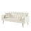 Cream White Convertible Folding Futon Sofa Bed, Sleeper Sofa Couch for Compact Living Space. W58867902