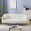 Cream White Velvet Convertible Folding Futon Sofa Bed, Sleeper Sofa Couch for Compact Living Space. W58868312