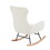 Cream white velvet rocking chair W58872237