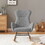 GREY teddy fabric rocking chair W58890165