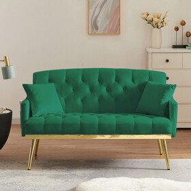 Green Velvet 2 Seater Sofa