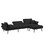Black Sectional Sofa Bed W588S00064