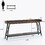 70.87 inch Extra Long Console Table Behind Couch, Rustic Industrial Sofa Table for Living Room, Narrow Entryway Hallway Long Bar Table, Brown+Black W636P168048