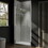 36 in. to 37-3/8 in. x 72 in Semi-Frameless Pivot Shower Door in Chrome with Clear Glass W637101090