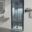 34 to 35-3/8 in. W x 72 in. H Bi-Fold Semi-Frameless Shower Doors in Matte Black with Clear Glass W637110546