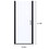32 in. to 33-3/8 in. x 72 in Semi-Frameless Pivot Shower Door in Matte Black with Clear Glass W63777029