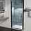36 in. to 37-3/8 in. x 72 in Semi-Frameless Pivot Shower Door in Matte Black with Clear Glass W63777051