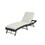 Steel folding Lounge Sets Outdoor Rattan Adjustable Back 3 Pieces Cushioned Patio Folding Chaise Lounge with Folding Table (Beige)