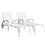Aluminium Cast lounge chair 2pcs white W640P186860