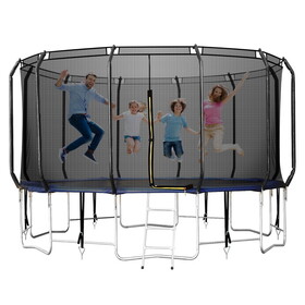 16 FT Easy assembly Trampoline for Family,Outdoor Jumping Trampoline with Safety Enclosure Net W643S00011