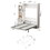 Morden Deisgn Full Size Vertical Murphy Bed with Shelf and Drawers for Bedroom or Guestroom White Wall Bed Space Saving Hidden Bed with Gas Struts W650S00002