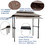 8x4ft Grill Gazebo,metal gazebo with Soft Top Canopy and Steel Frame with hook and Bar Counters,Mushroom fabric W65642413