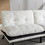 Convertible Sofa Bed Loveseat Futon Bed Breathable Adjustable Lounge Couch with Metal Legs,Futon Sets for Compact Living Space Chenille-Creamy white W676104337