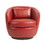 Upholstered Swivel Barrel Armchair with Storage Modern Living Room Side Chair for Bedroom/Office/Reading Spaces - PU Red W676P186371