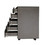 The filing cabinet has five drawers, a small rolling filing cabinet, a printer rack, an office locker, and an office pulley movable filing cabinet dark Gray W67943150