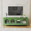 71-inchstylishTVcabinet Entertainment CenterTV stand,TVConsoleTable, Media Console,solidwood frame,Changhong glass door,Metal handle,antique green