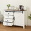 Drawer dresser cabinet,Sideboard,bar cabinet,Buffet server console,table storge cabinets,Slide the barn door,four drawers,Metal handle,for Dining Room,Living Room,bedroom,Kitchen Hallway,Brown +white