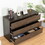 Drawer dresser cabinet, sideboard, bar counter, buffet counter, table lockers, three plus three drawers audit, can be used for dining room, living room, bedroom, kitchen corridor, color: dark gray
