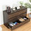 Drawer dresser cabinet, sideboard, bar counter, buffet counter, table lockers, three plus three drawers audit, can be used for dining room, living room, bedroom, kitchen corridor, color: dark gray