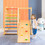 Indoor 7 in 1 Children Solid Wood Beech Wood Climbing Frame Baby Slide18 Months to 10 Years Old Indoor Ring Swing Small Amusement Park Family Small Fitness W679S00027
