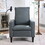 Recliner Chairs for Adults, Adjustable Recliner Sofa with Mobile Phone Holder & Cup Holder, Modern Reclining Chairs Fabric Push Back Recliner Chairs for Living Room, Bedroom, Gray W680131614