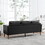 Small Sofa Couch 76.97 in . Black 3 Seat Comfy Couches for Living Room, Mid Century Modern Couch with iron wood structure, Soft Cushion Sofa for Home/Office/Apartment W68058491