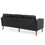 Small Sofa Couch 76.97 in . Black 3 Seat Comfy Couches for Living Room, Mid Century Modern Couch with iron wood structure, Soft Cushion Sofa for Home/Office/Apartment W68058491