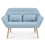 50 "width Loveseat sofa - Ergonomic with pillow W68068669