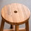 Beefurni Acacia Wood Stool Round Top Chairs End Tables for Sofas Sub-Stool for Living Room Bedside Strong Weight Capacity Upto 350 lbs, Natural Color W68535878