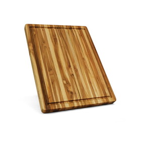 Teak Cutting Board Reversible Chopping Serving Board Multipurpose Food Safe Thick Board, Extra Large Size 18X14X1 inches