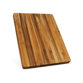 Teak Cutting Board Reversible Chopping Serving Board Multipurpose Food Safe Thick Board, Medium Size 18X14X1 inches W68567167