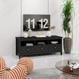 3 drawer TV stand,mid-Century Style,Entertainment Center with Storage, Media Console for Living Room W688104181