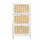 Natural Rattan 3 Door Shoe Rack, Freestanding Modern Shoe Storage Cabinet, for Entryway W688106928