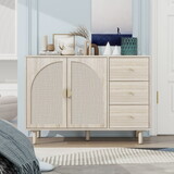 2 Door 3 Drawer Cabinet, Suitable for Bedroom, Living Room, Study W688134369