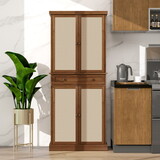 4 Door Cabinet with 1 Drawer, with 4 Adjustable Inner Shelves, Storage Cabinet W688141543