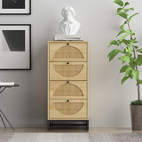 Natural Rattan, Cabinet with 4 Drawers, Suitable for Living Room, Bedroom and Study, Diversified Storage W68837737