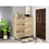 Natural Rattan 3 Door Shoe Rack, Freestanding Modern Shoe Storage Cabinet, for Entryway W68849113