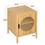 1 Door Nightstand, Bamboo Mid Century Nightstand, Bedside Table Accent End Table Side Table for Bedroom, Living Room, Natural W68850558