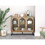 Storage Cabinet with Glass Door, Sideboard Buffet Cabinet for Kitchen,Dining Room, Walnutcolor W68863895