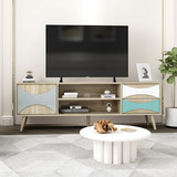 TV Stand with Storage Cabinet and Shelves, TV Console Table for Living Room W68869812