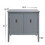 2 Door Wooden Cabinets, Gray Wood Cabinet Vintage Style Sideboard for Living Room Dining Room Office W68894676