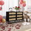 Modern 6 Drawer Dresser Wood Cabinet (Black) W68894717