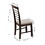 2 PCS Retro Dining Chair Rustic Rubberwood Dining Upholstered Chair with High Backrest Cushion for Small Space Kitchen Cream and Dark Cappuccino W69177446