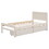 Twin Size Platform Bed Frame with 2 Drawers for White Washed Color W697121843
