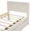 Twin Size Platform Bed Frame with 2 Drawers for White Washed Color W697121843