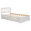 Wooden Twin Size Platform Bed Frame with Trundle for White Washed Color W697121854