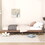 Twin Size Floating Platform Bed Frame for Walnut Color W697123290